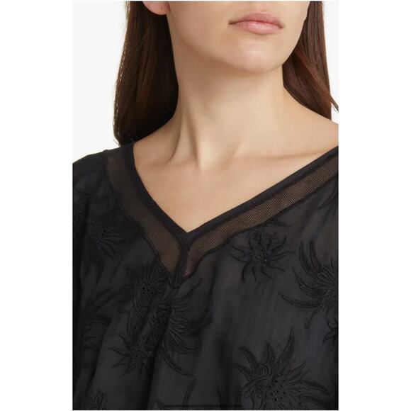Rag & Bone Hera Beach Cover Up Wrap Black $350 One Size Whimsy Goth Bohemian - Picture 5 of 10